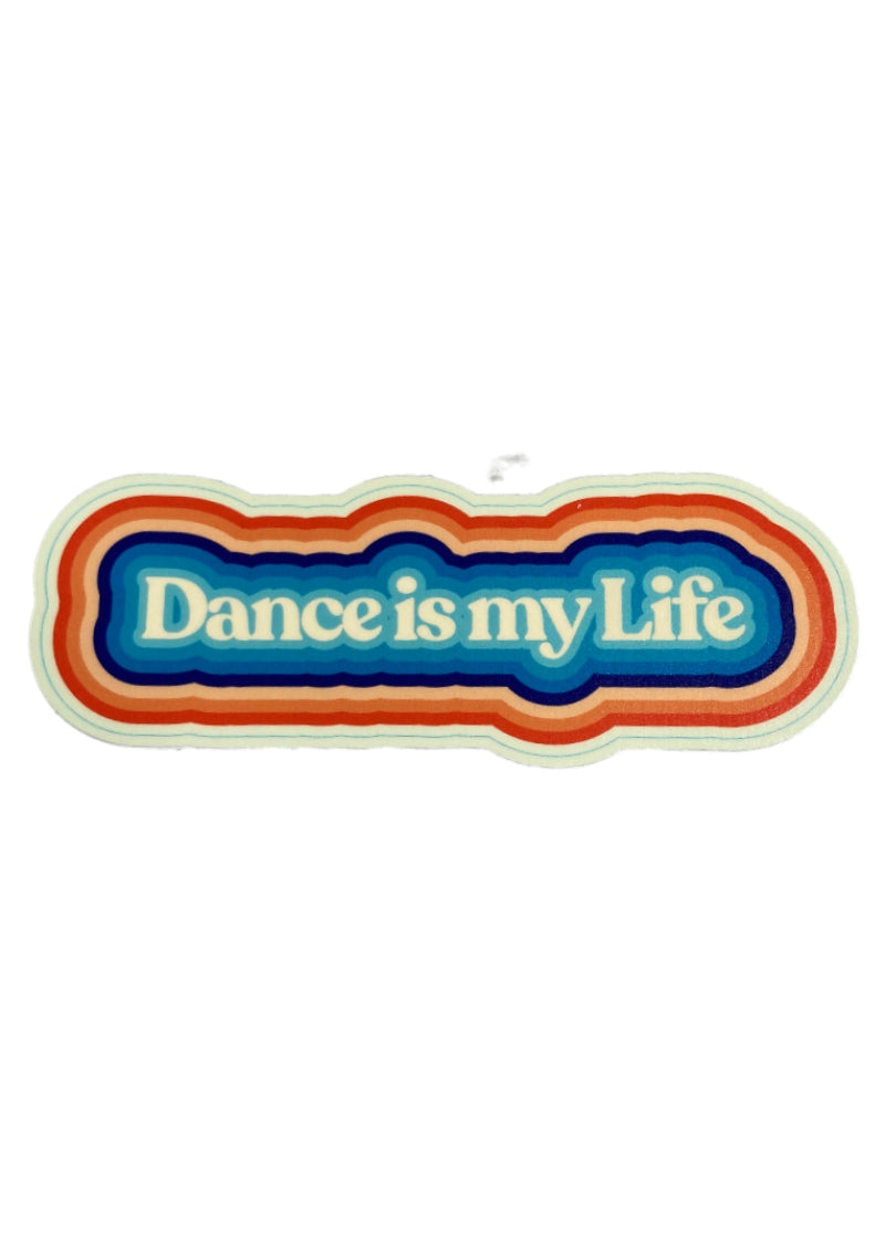 "Dance is My Life" Retro Vinyl Sticker