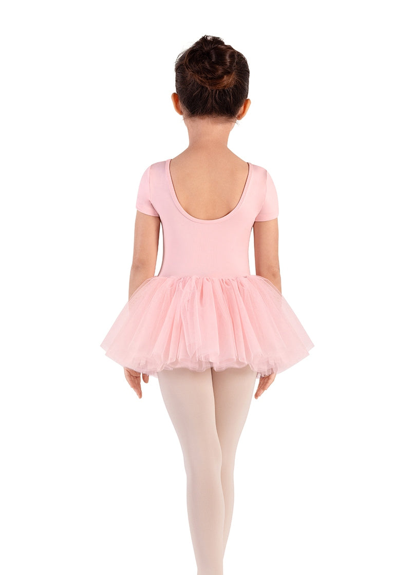 Bloch purple dance dress with tutu skirt and scoop back