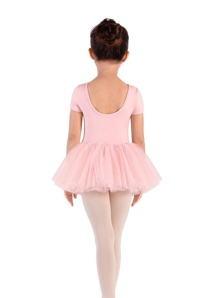 Bloch purple dance dress with tutu skirt and scoop back