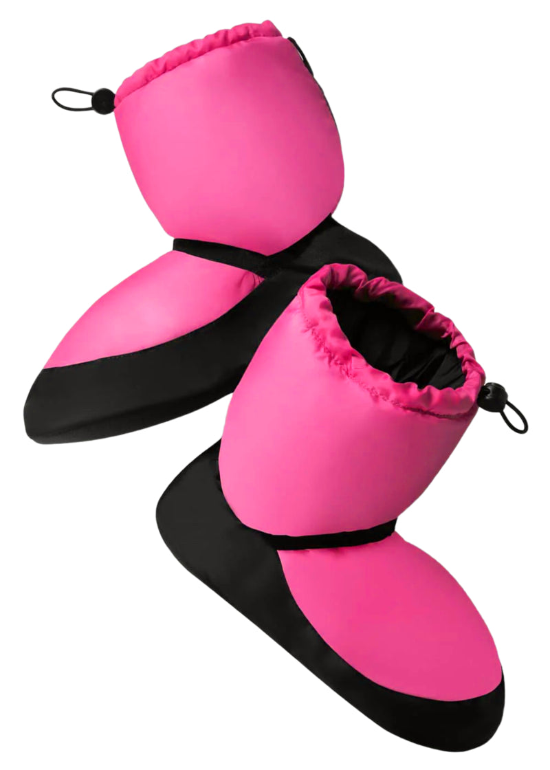 Bloch IM009B-PKF Women's Toggle Warm-Up Booties in Fluorescent Hot Pink