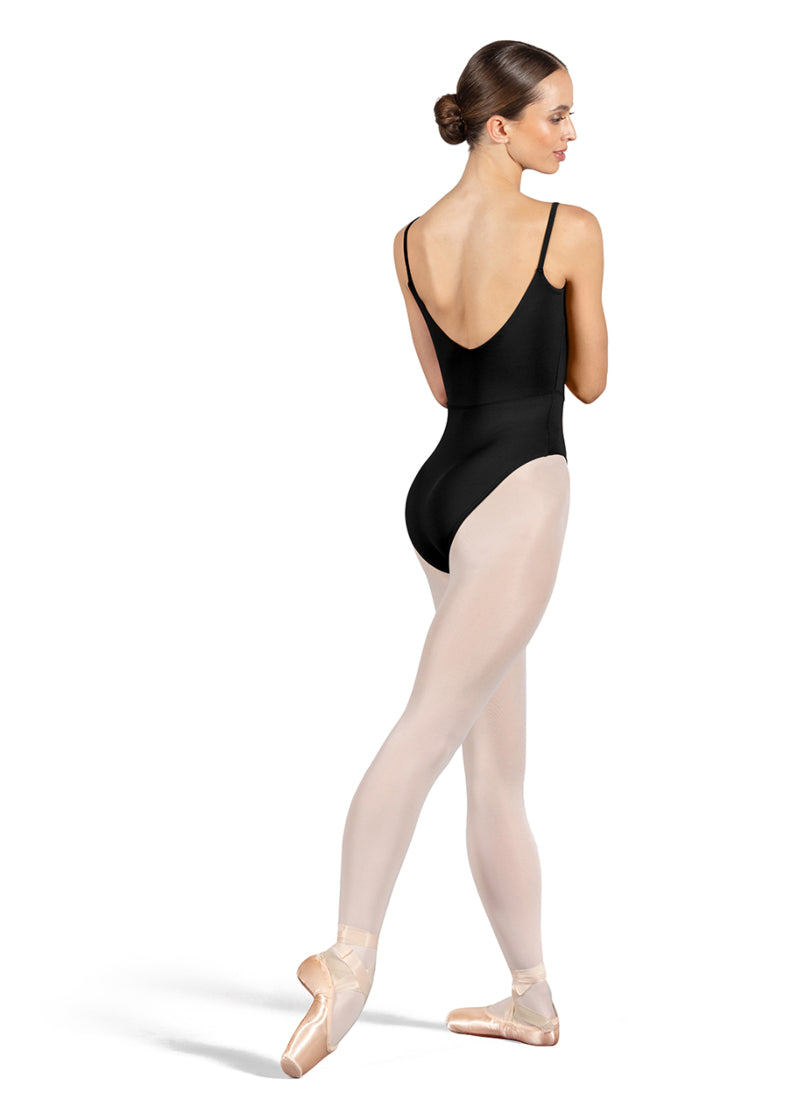 Bloch Ruby camisole leotard in black with scoop back.
