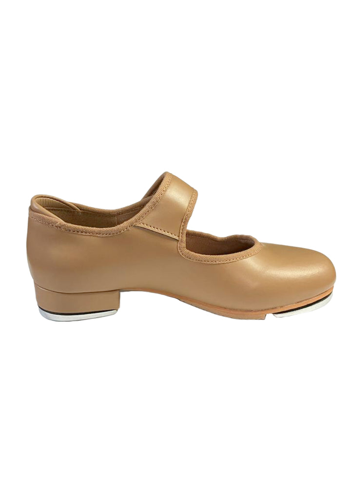 Bloch S0357G-BTAN Girls' Allie Velcro Strap Tap Shoes in Bloch Tan (a light tan skin tone color)