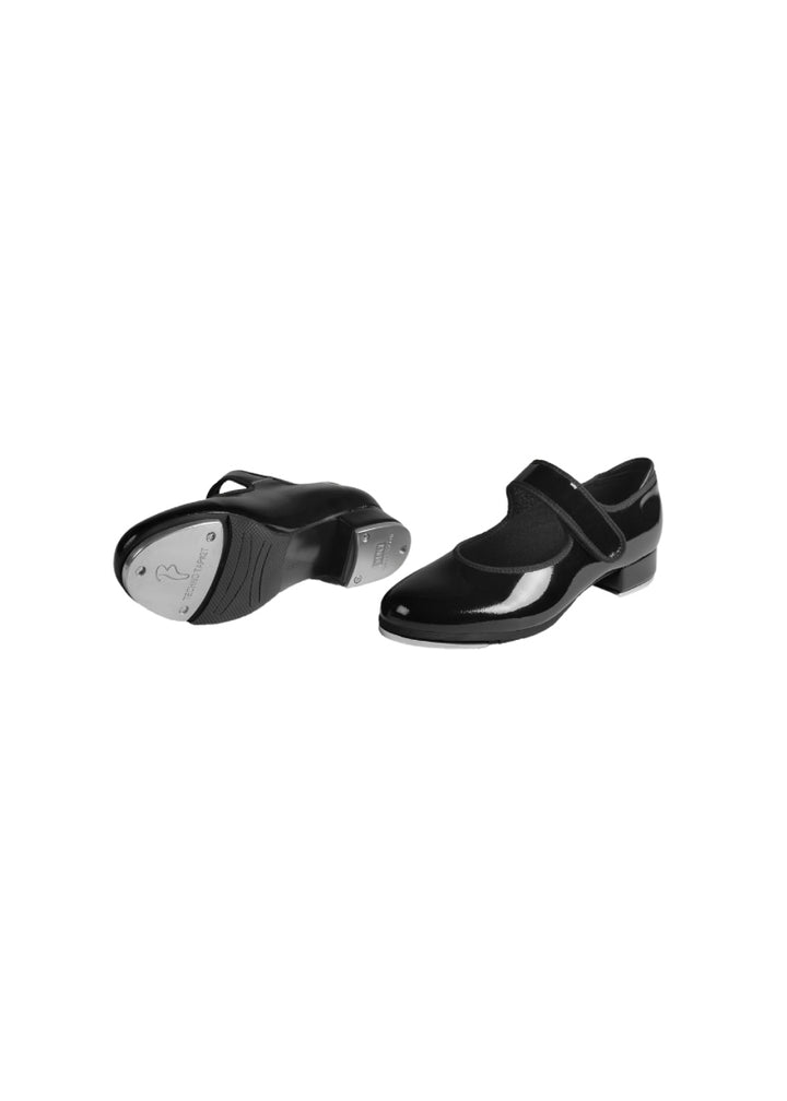 Allie Velcro Youth Tap Shoe (Black Patent)