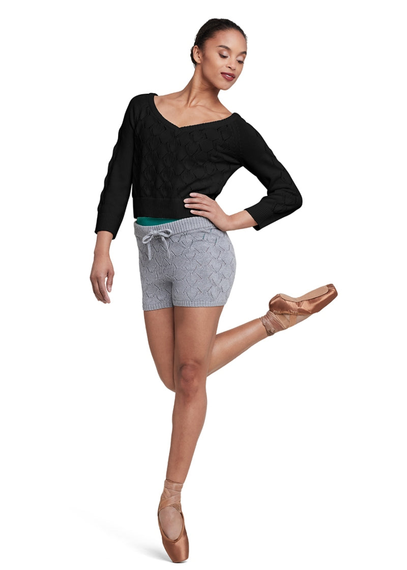 ON SALE Viola Crop Sweater (Black)