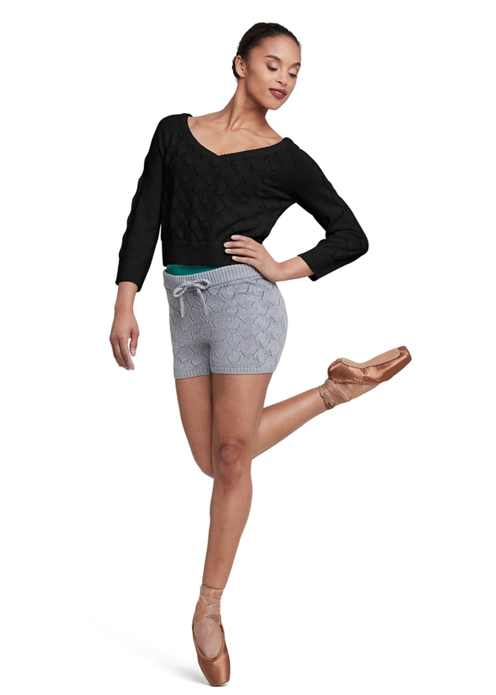 ON SALE Viola Crop Sweater (Black)