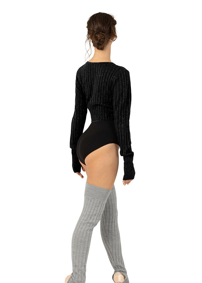 ON SALE Sahara Twist Front Sweater (Black)