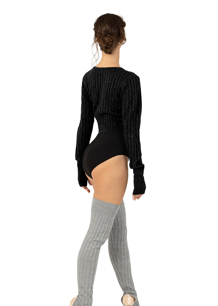 ON SALE Sahara Twist Front Sweater (Black)