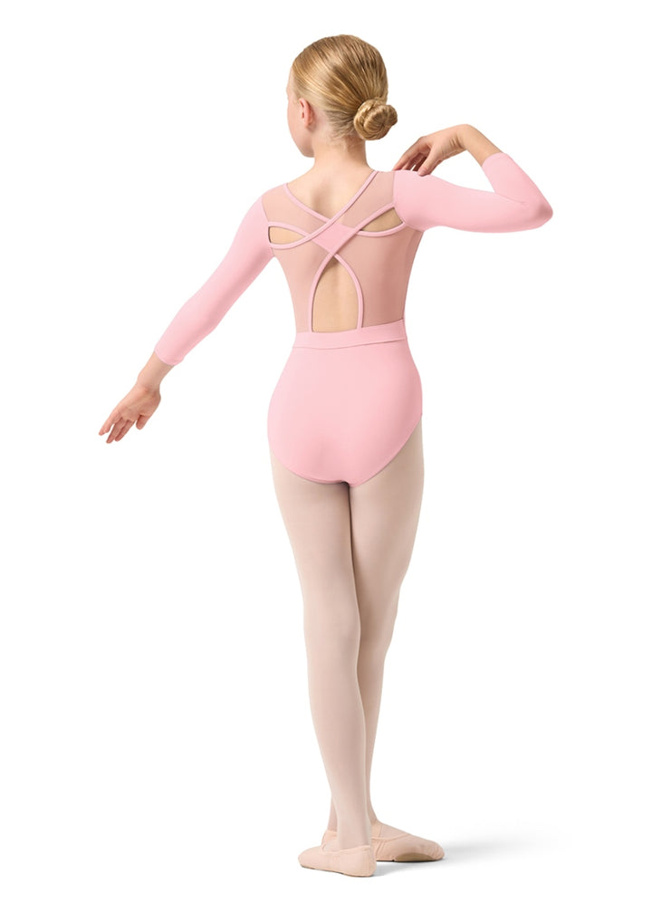 ON SALE Rose Vine Dara Youth 3/4 Sleeve Leotard (Candy Pink)