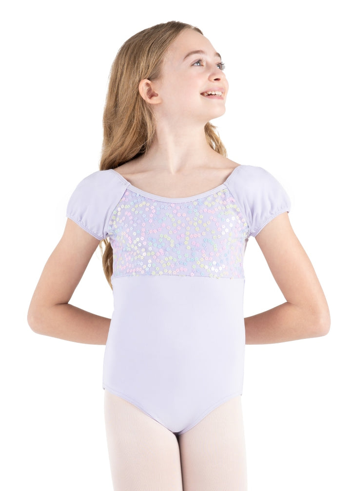 Lotus Youth Cap Sleeve Leotard (Lavender)