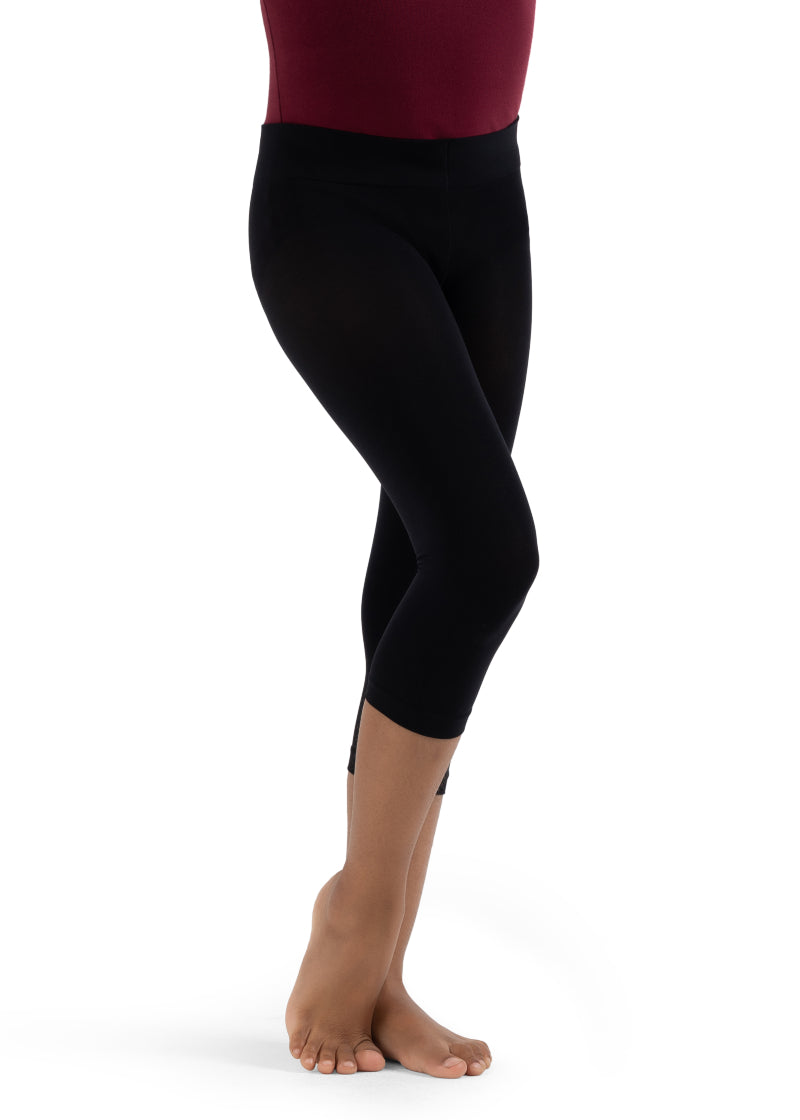 Capezio 1870C-BLK Girls' Ultra Soft™ Hip Rider Capri Tights in Black