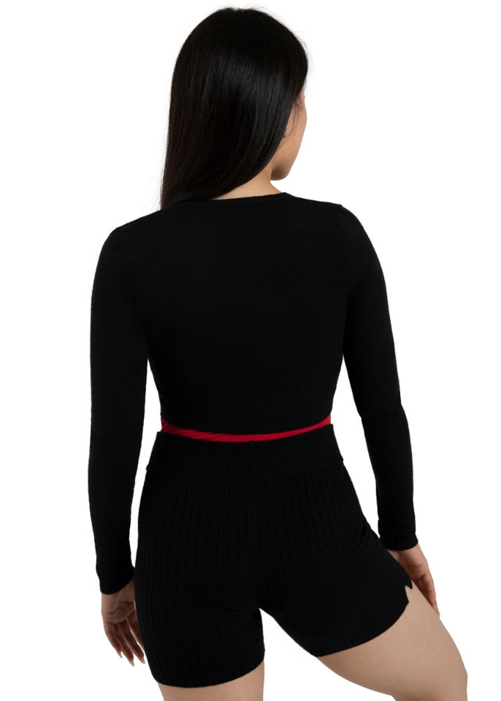Capezio black crop sweater