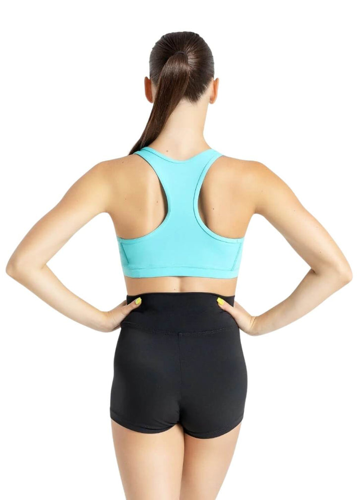 Capezio TB131-BLK Team Basics High-Waisted Shorts in Black