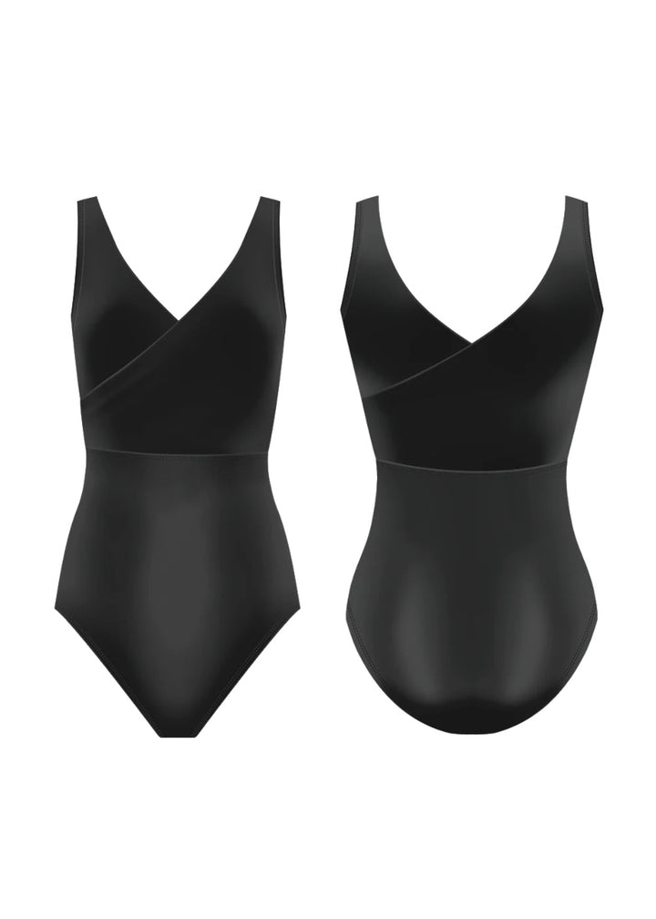 Danse de Paris tank leotard with mock wrap bodice