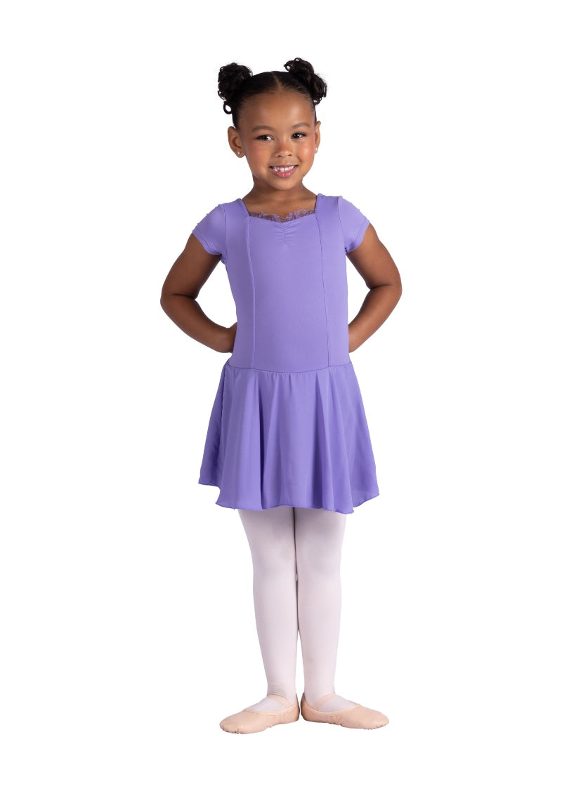 Isadora Youth Cap Sleeve Ruffle Dress (Lilac) Youth 2-4 (CHP) / Lilac