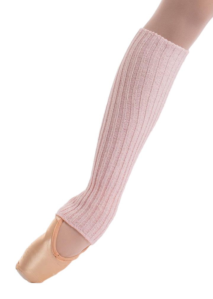 Intermezzo 2663-307 Women's Prelux Metallic Calf-Length Stirrup Legwarmers in Pink-Silver