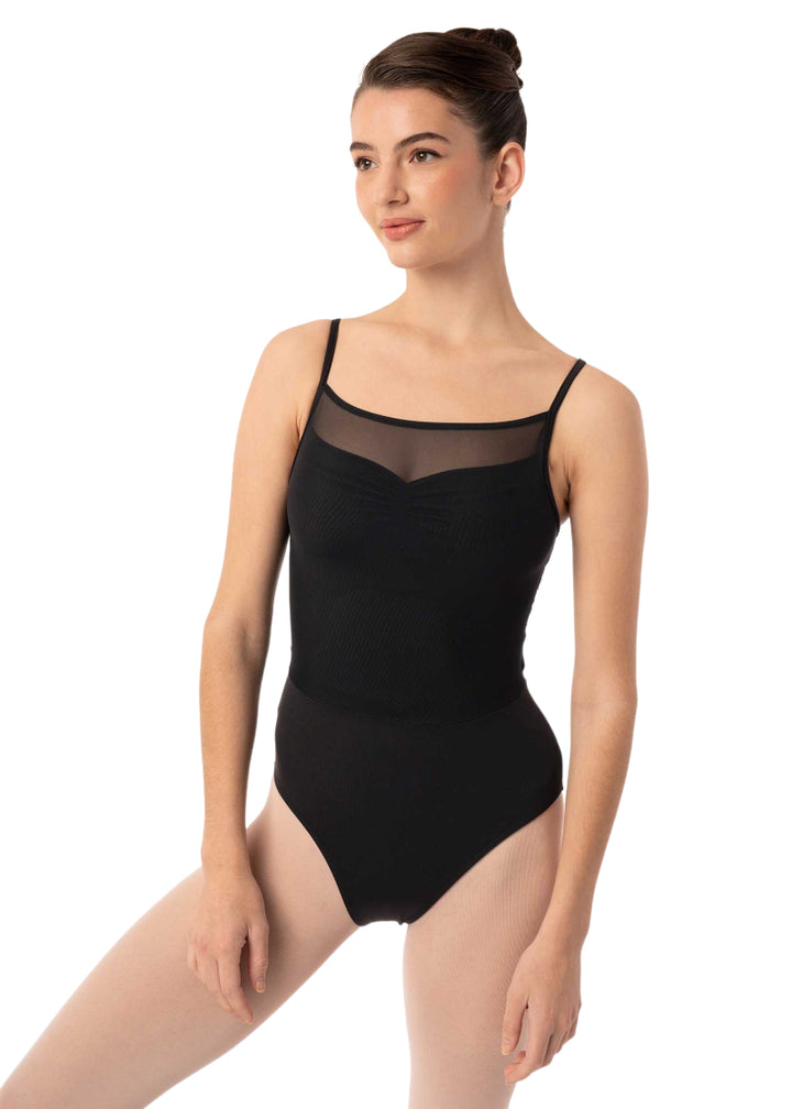Intermezzo 31702-037 Federica Mesh Overlay Camisole Leotard in Black