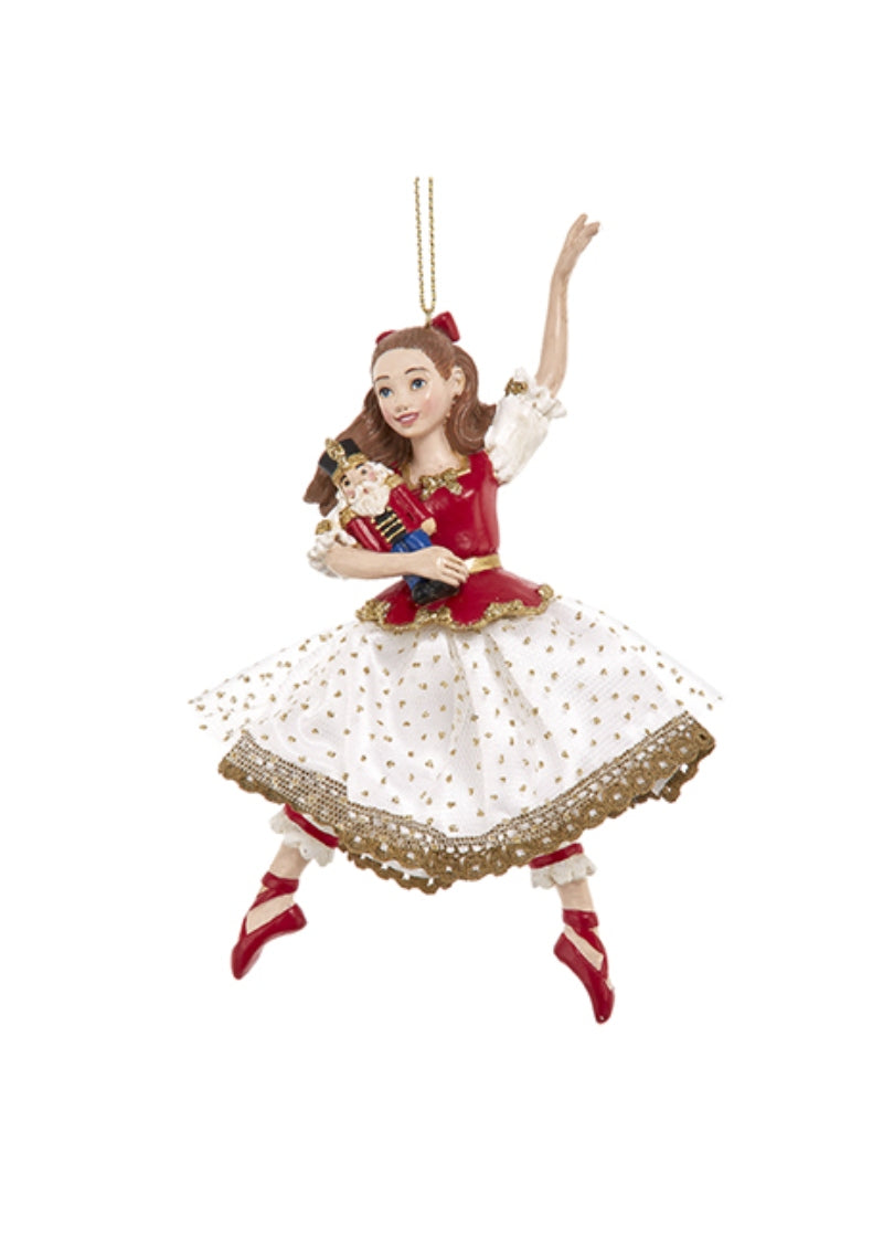 Nutcracker Suite Red & Gold Clara Ornament (6")
