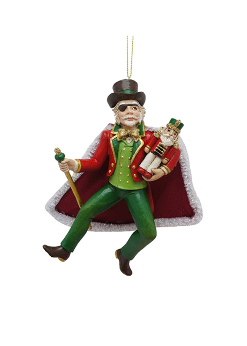 Nutcracker Suite Red & Green Drosselmeyer Ornament (6")