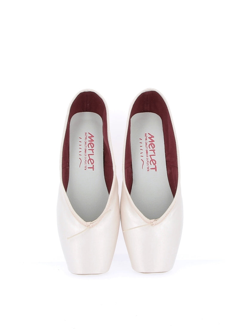 Merlet CLENA Women's Lena Pointe Shoe in Pink with 3/4 Polycarbonate STM Shank distributed by Eurotard
