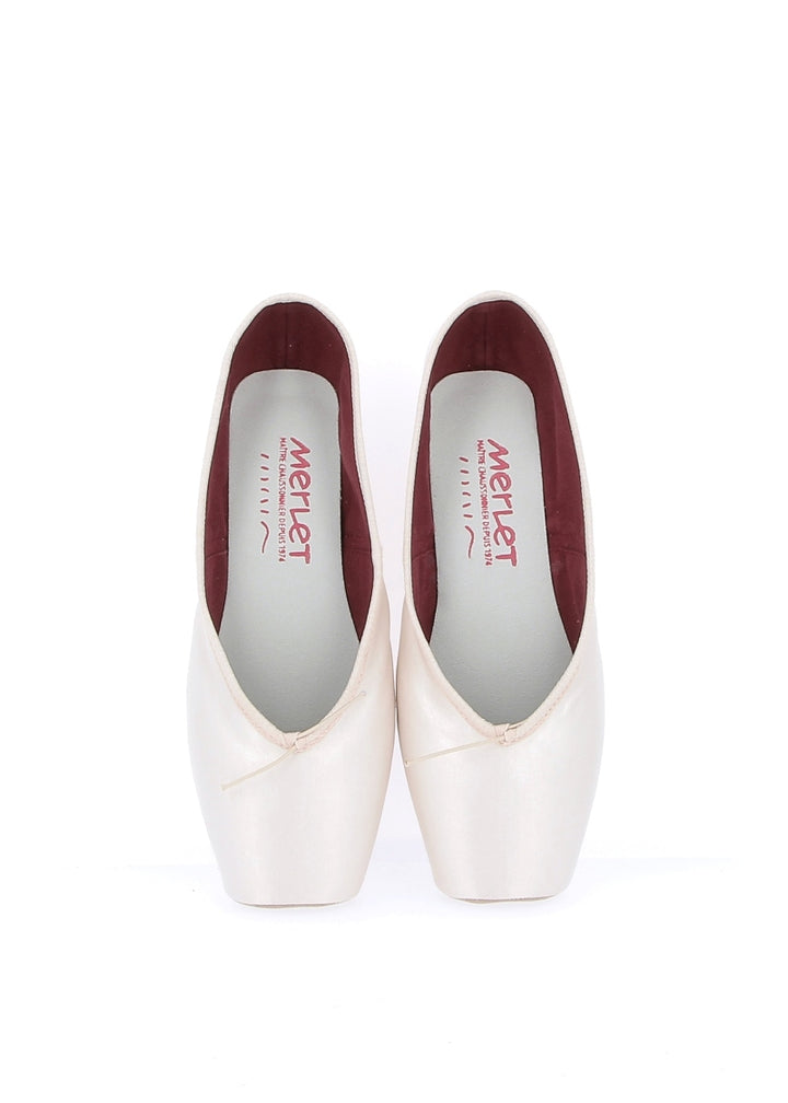 Merlet CLENA Women's Lena Pointe Shoe in Pink with 3/4 Polycarbonate STM Shank distributed by Eurotard