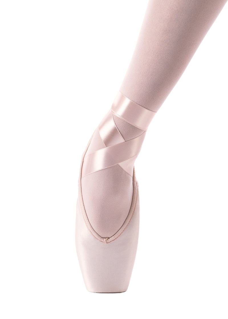 Merlet CLENA Women's Lena Pointe Shoe in Pink with 3/4 Polycarbonate STM Shank distributed by Eurotard