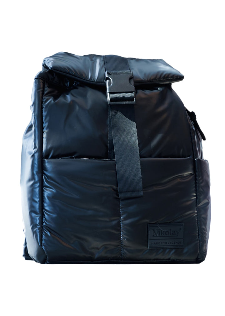 Nikolay black backpack with buckle closure