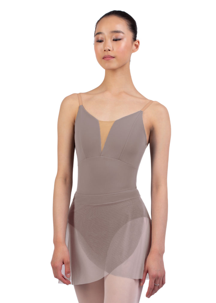 Charlotte Adjustable Strap Camisole Leotard (Coffee)