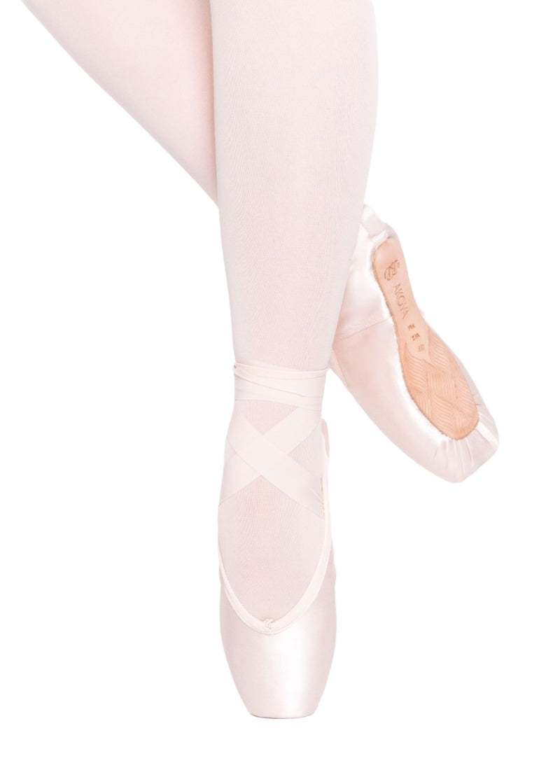 RP Akoya Pointe Shoe in Pink with a Low Vamp and Flexible Light Shank