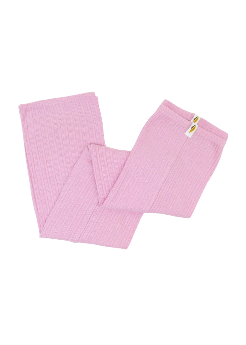 RubiaWear full length legwarmers in pink.