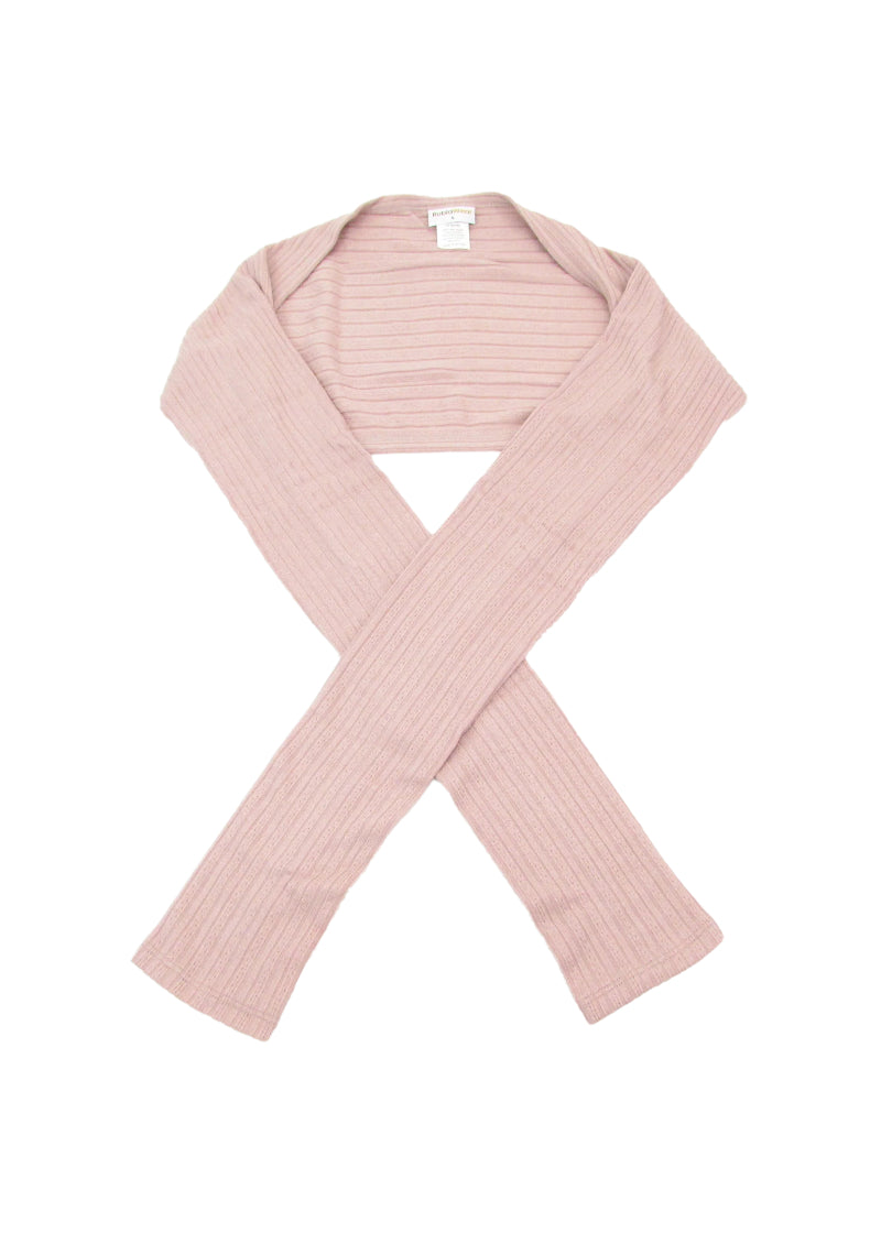 RubiaWear Natalie long sleeve shrug in light pink.