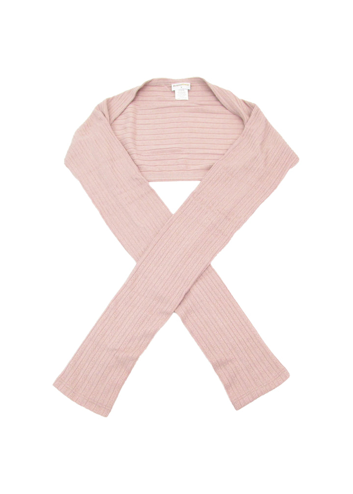 RubiaWear Natalie long sleeve shrug in light pink.
