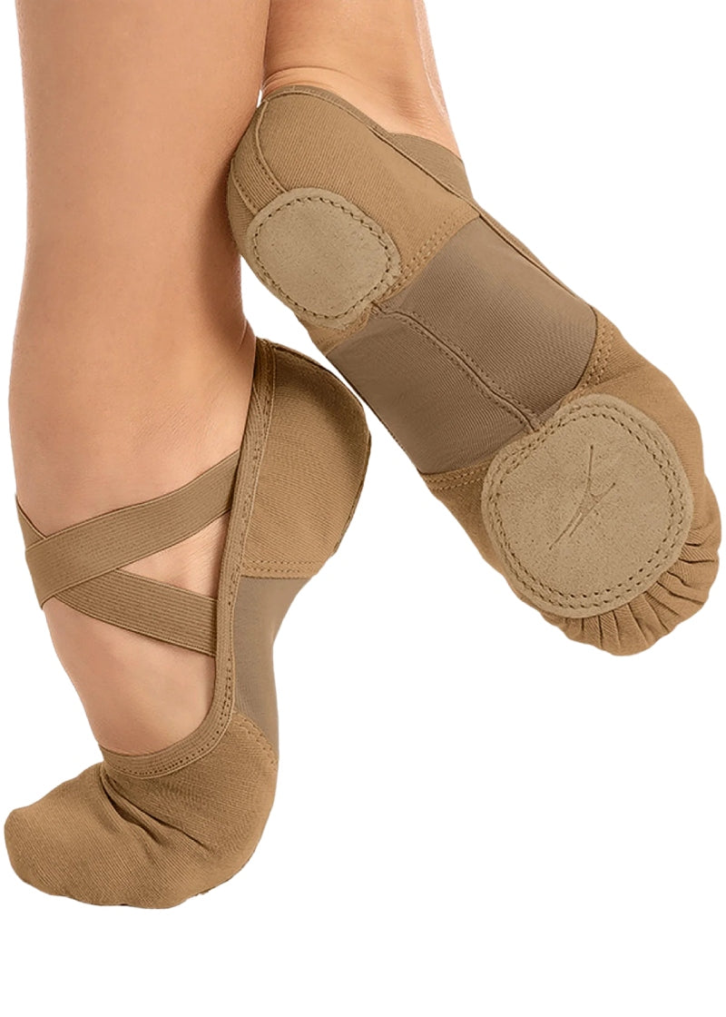 Bellamy Split-Sole Canvas Ballet Shoe (Suntan)