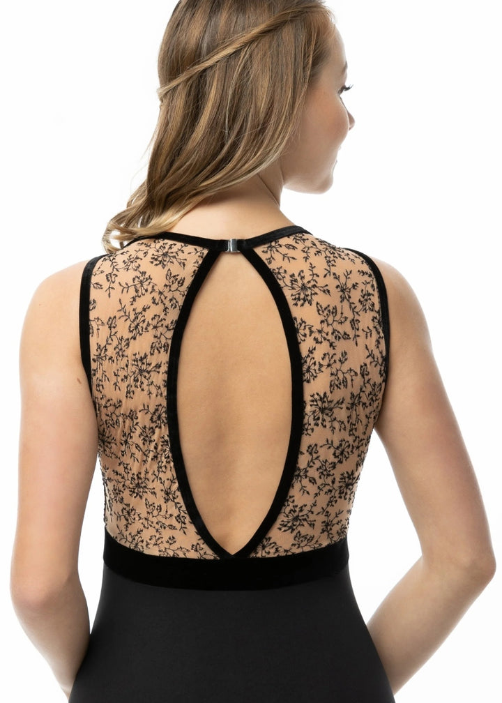ON SALE Darling Keyhole Back Tank Leotard (Black)