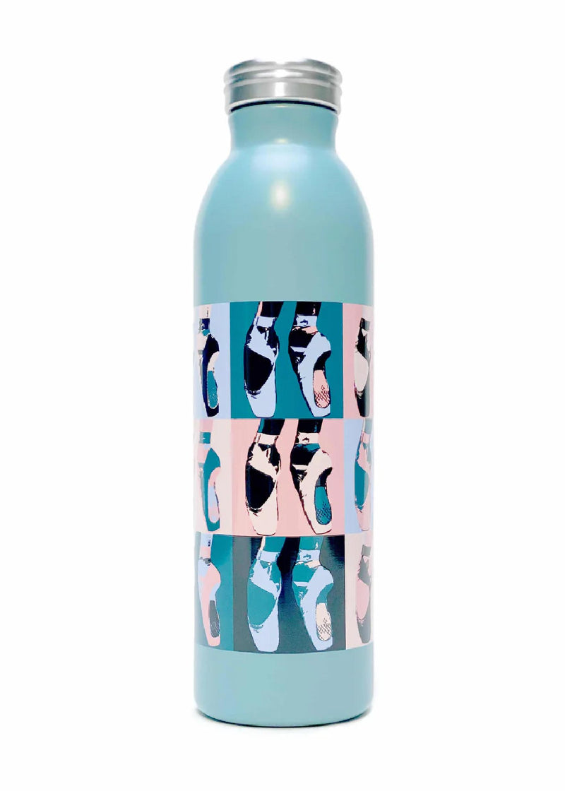 Ballet Pop Art Stainless Steel Water Bottle (Pacific Blue)