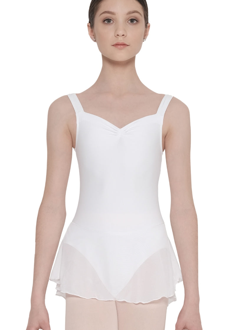 Balkala Pinch Front Youth Dance Dress (White)