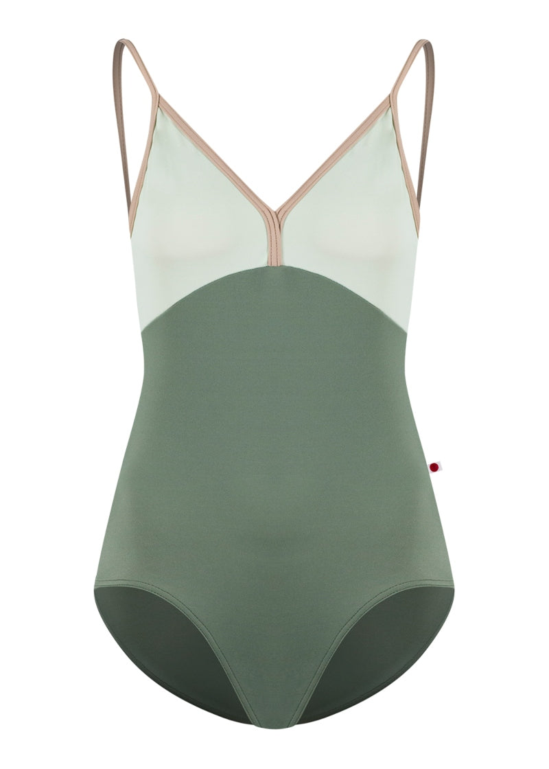 Daria High-Cut Camisole Leotard (Sage/Pistachio/Mosaic)