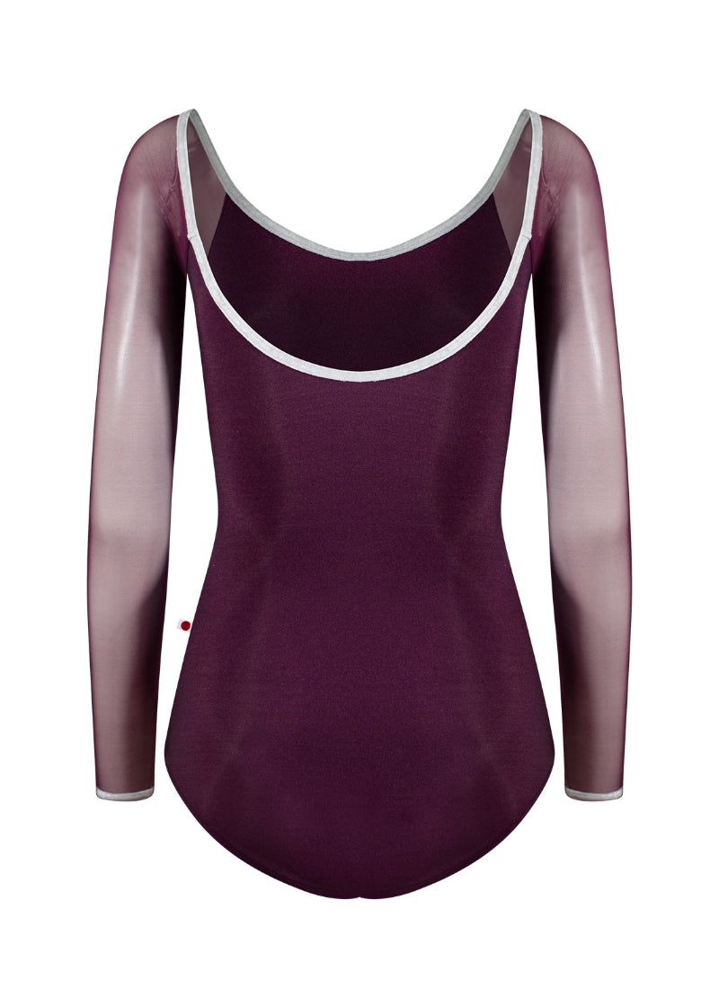 Wendy Long Sleeve Leotard (Opera/Silver)