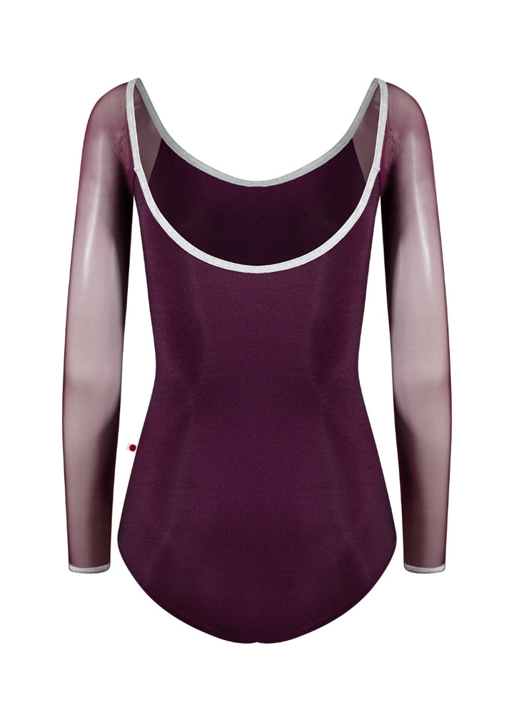 Wendy Long Sleeve Leotard (Opera/Silver)