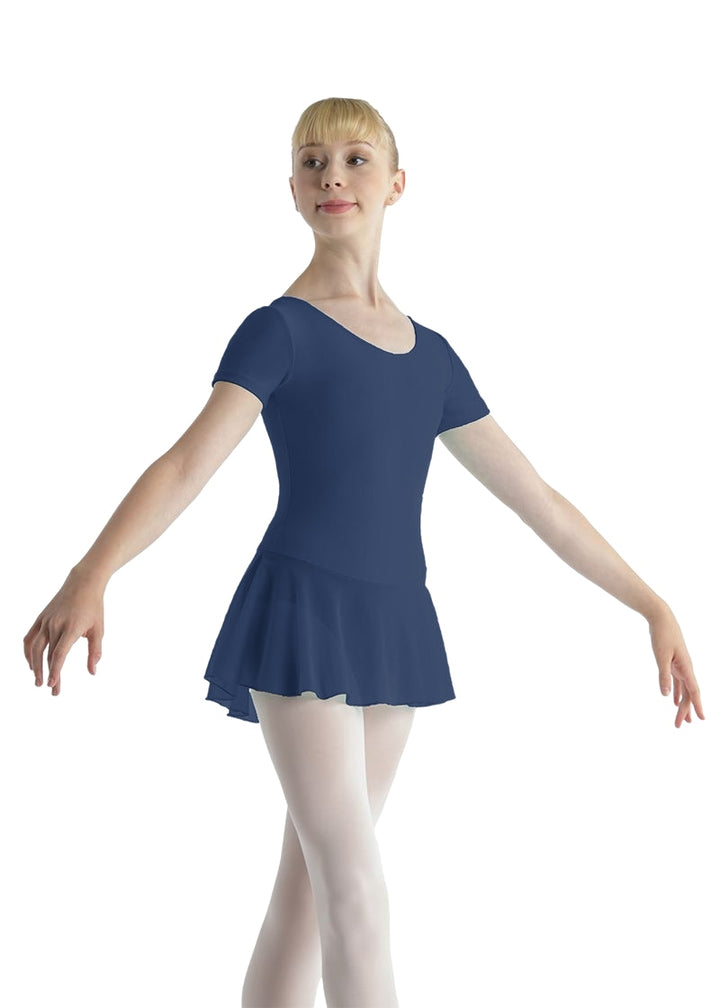 Ballet Rosa custom short sleeve dance dress in navy