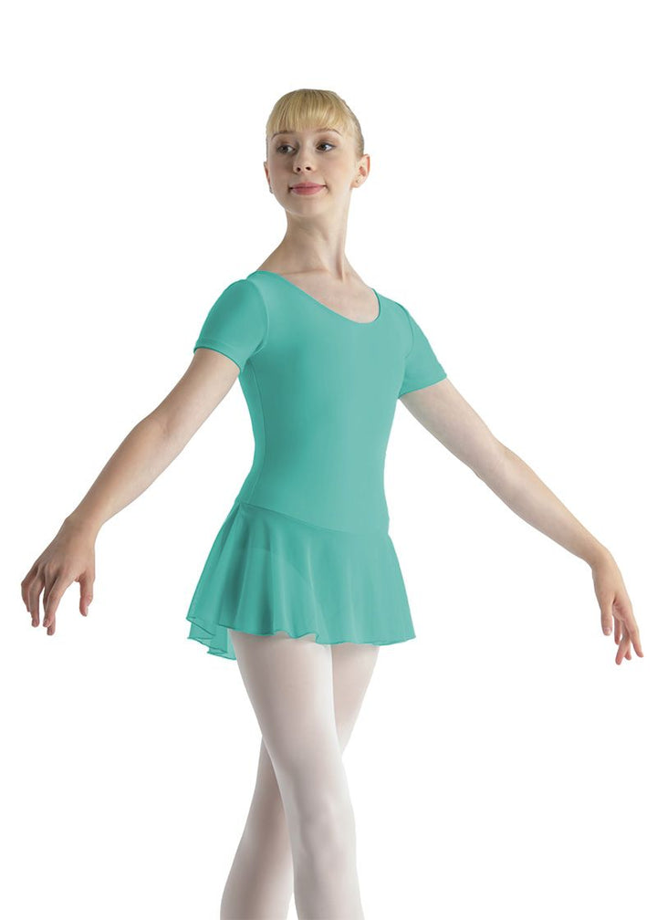 Ballet Rosa custom short sleeve dance dress in green