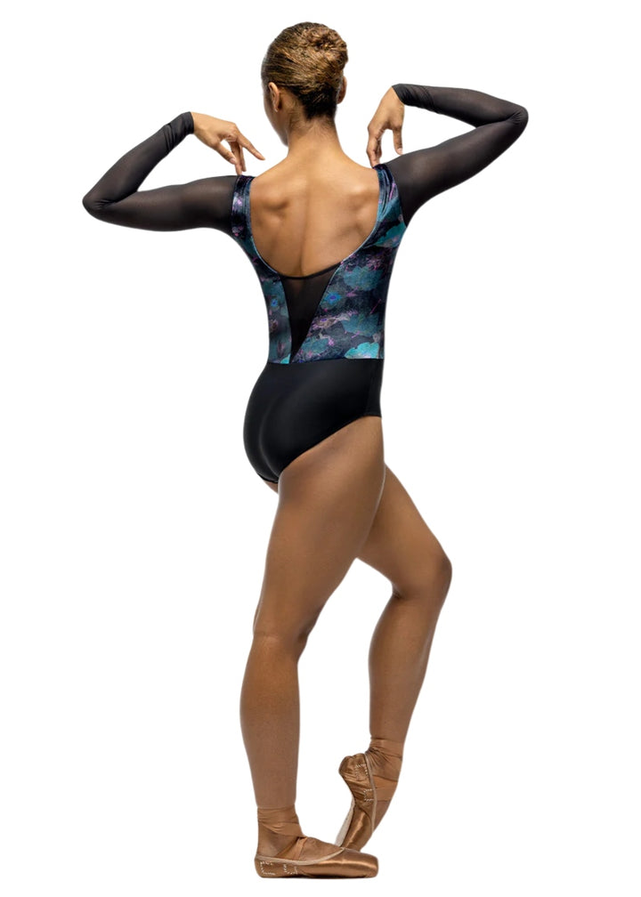 ON SALE Tempe Velvet Long Sleeve Leotard (Belladonna)