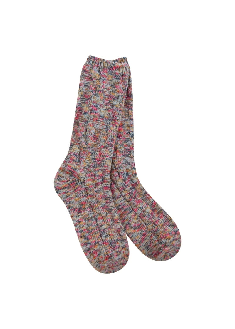 Weekend Ragg Cable Crew Socks (Celestial)