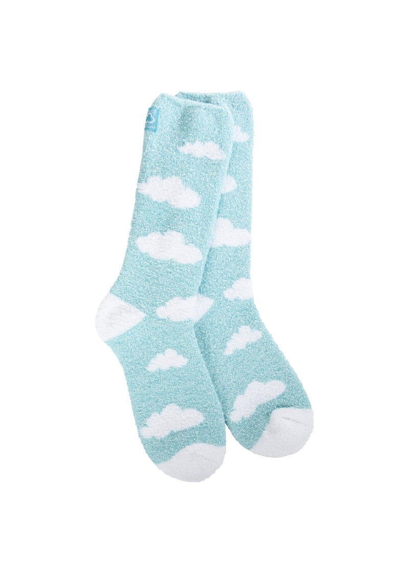Cozy Cloud Crew Socks (Turquoise)
