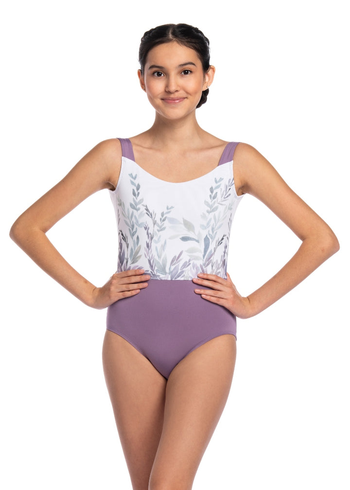 ON SALE Amelia Soft Fern Tank Leotard (Orchid)