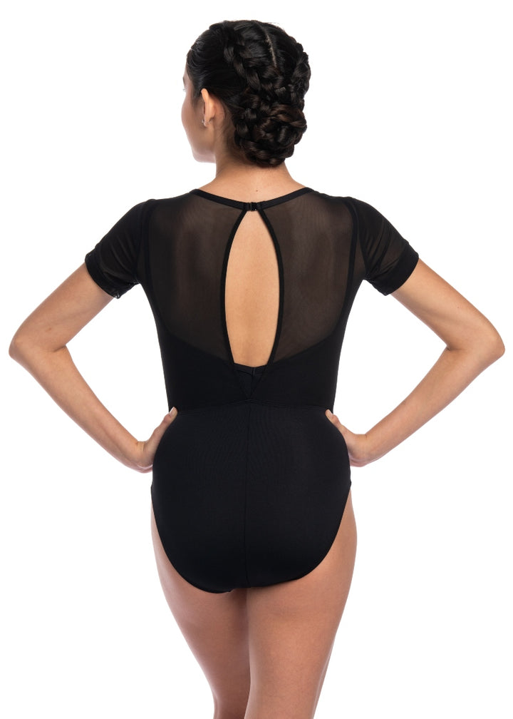 ON SALE Adina Mesh Short Sleeve Leotard