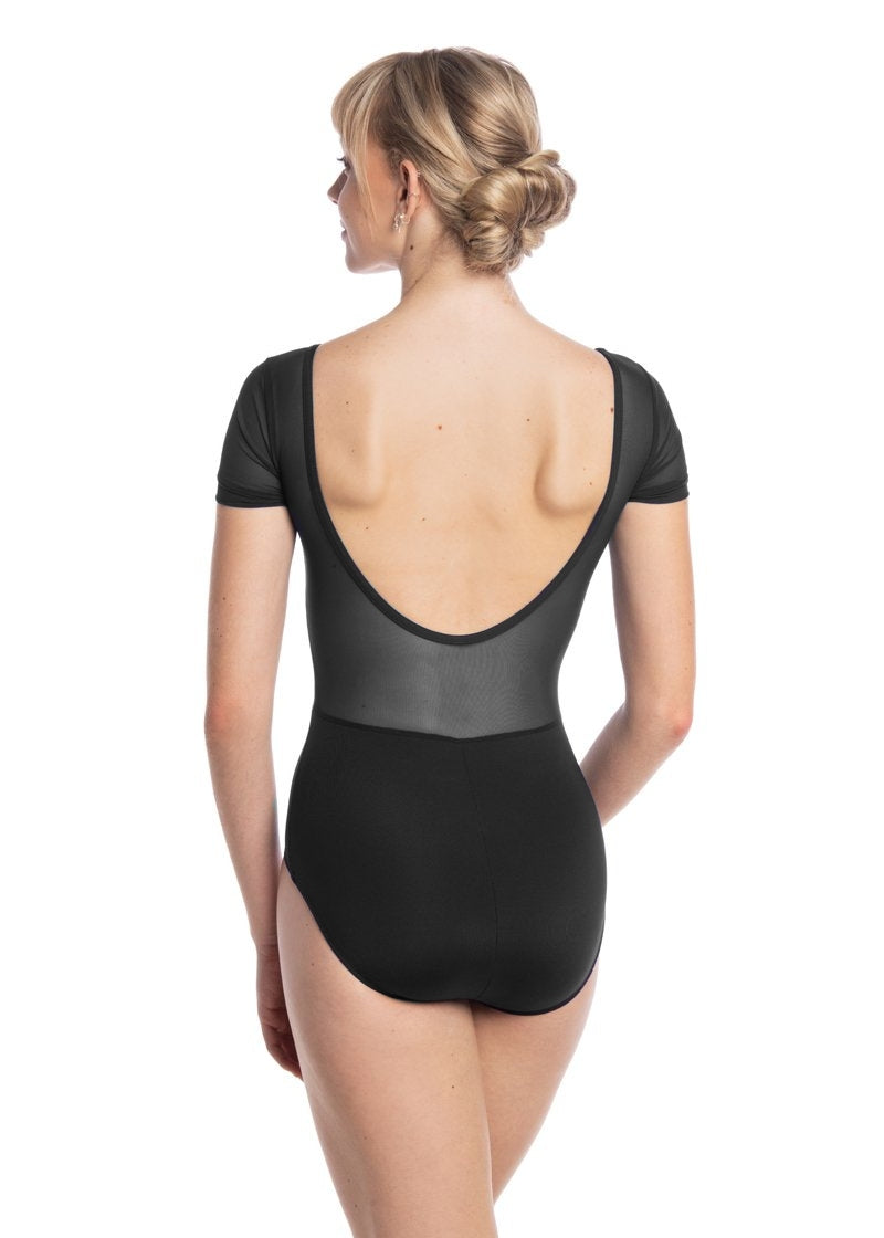 ON SALE Billie Paisley Cap Sleeve Leotard (Black)