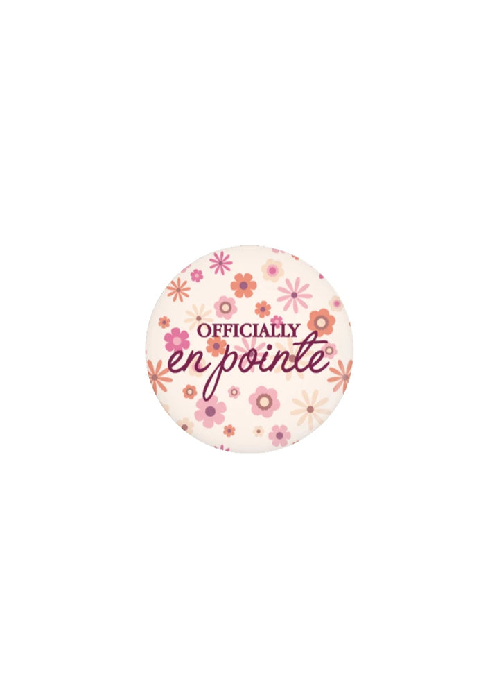 Officially En Pointe Pin-Back Button