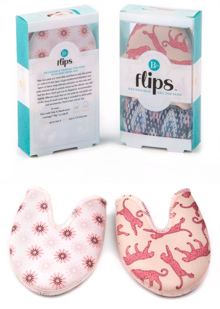 Flips Reversible Gel Toe Pads (Leopard)