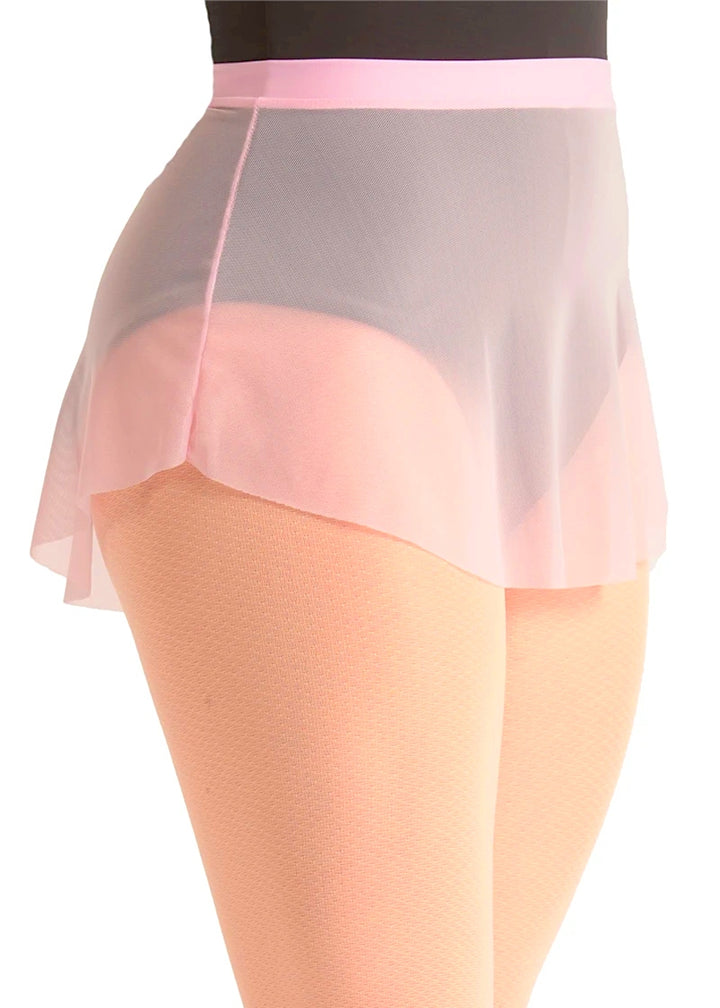 Ballet Rosa mesh pull-on skirt in light pink