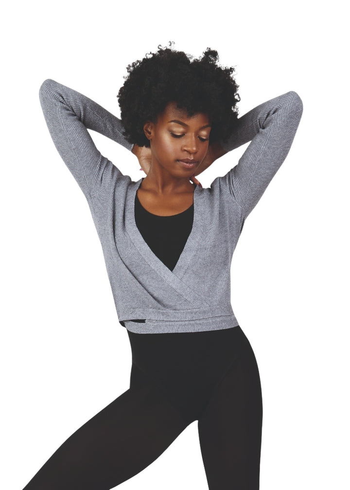 Harmonie Soft Knit Ribbed Wrap Sweater